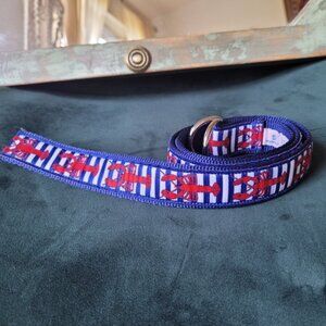 Douglas Paquette lobster pattern with silver tone D ring buckle - S